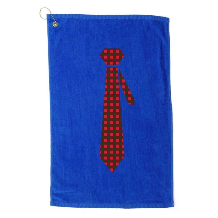 Buffalo Plaid Christmas Tie Platinum Collection Golf Towel