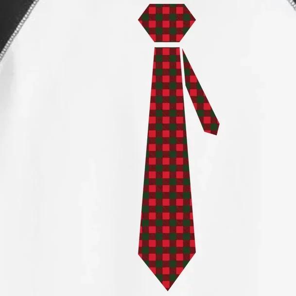 Buffalo Plaid Christmas Tie Toddler Fine Jersey T-Shirt