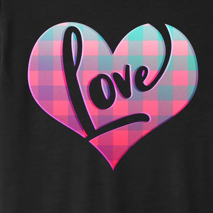 Buffalo Plaid Love Heart Valentines Day ChromaSoft Performance T-Shirt