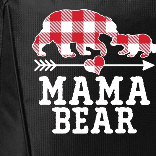 Buffalo Plaid Mama Bear City Backpack