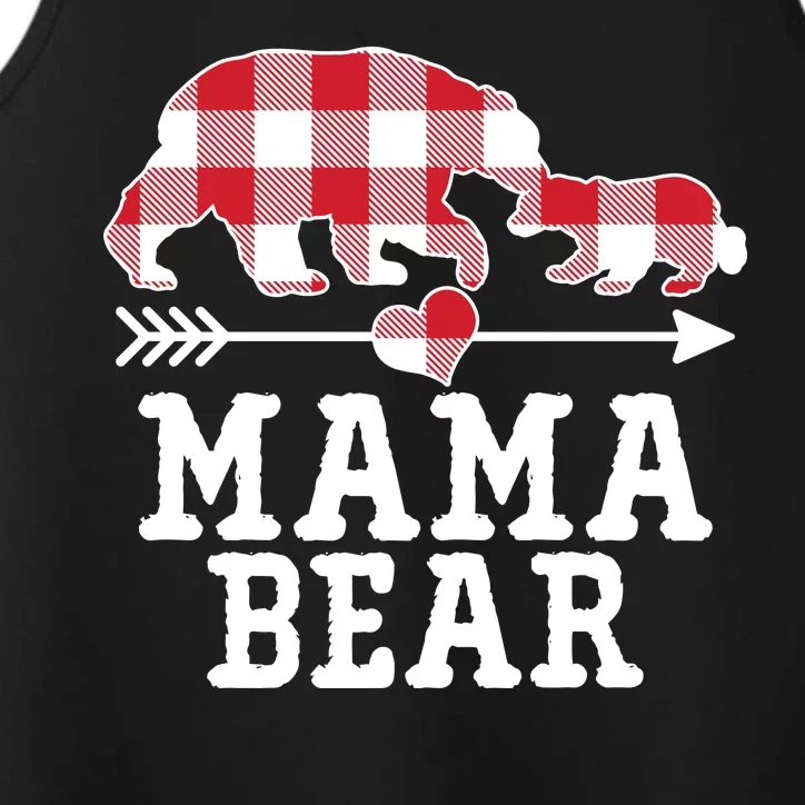 Buffalo Plaid Mama Bear Performance Tank