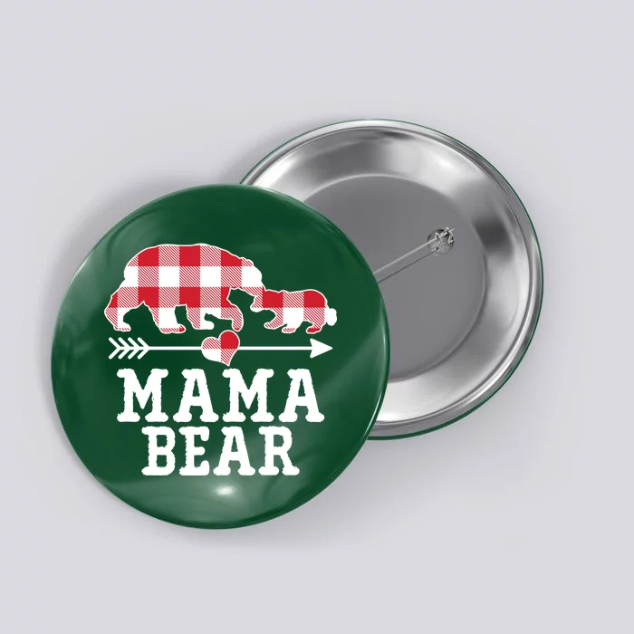 Buffalo Plaid Mama Bear Button