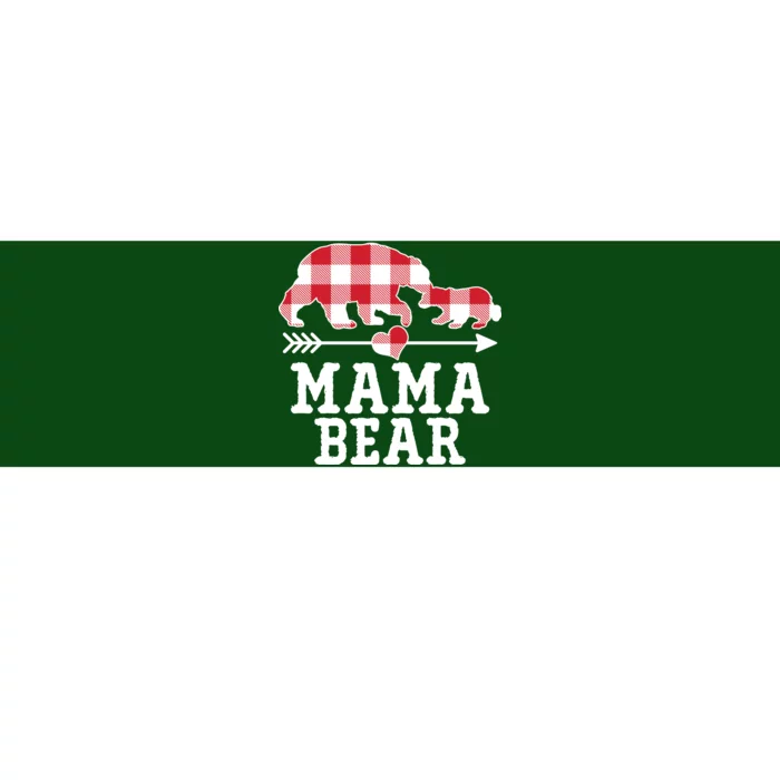 Buffalo Plaid Mama Bear Bumper Sticker