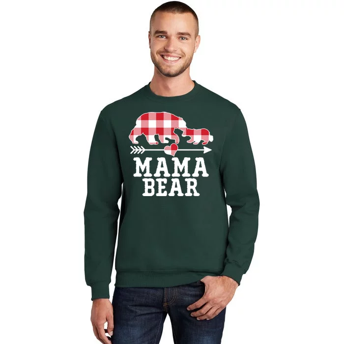 Buffalo Plaid Mama Bear Tall Sweatshirt