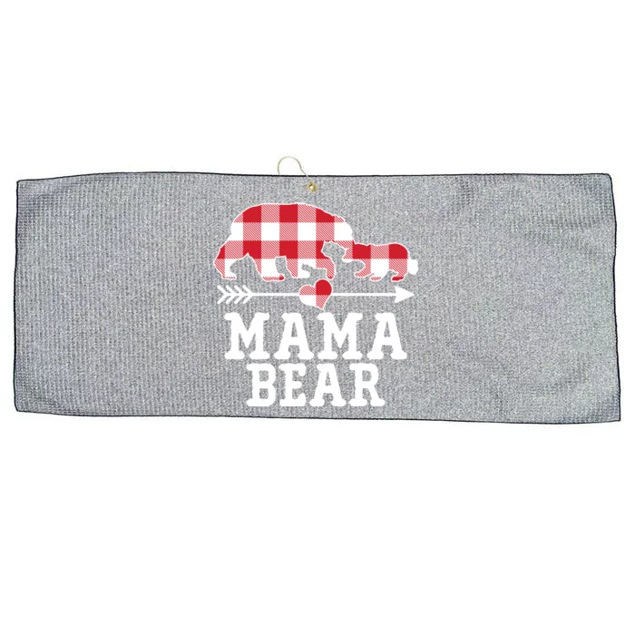 Buffalo Plaid Mama Bear Large Microfiber Waffle Golf Towel