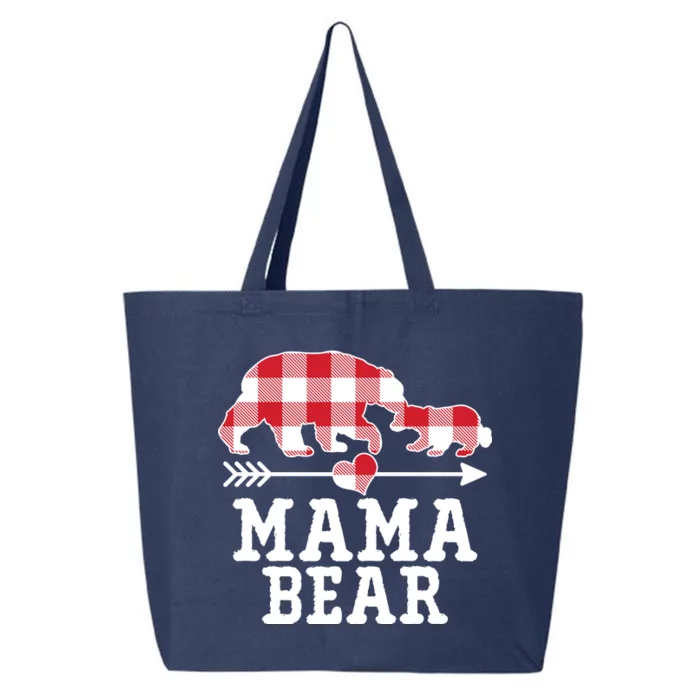 Buffalo Plaid Mama Bear 25L Jumbo Tote