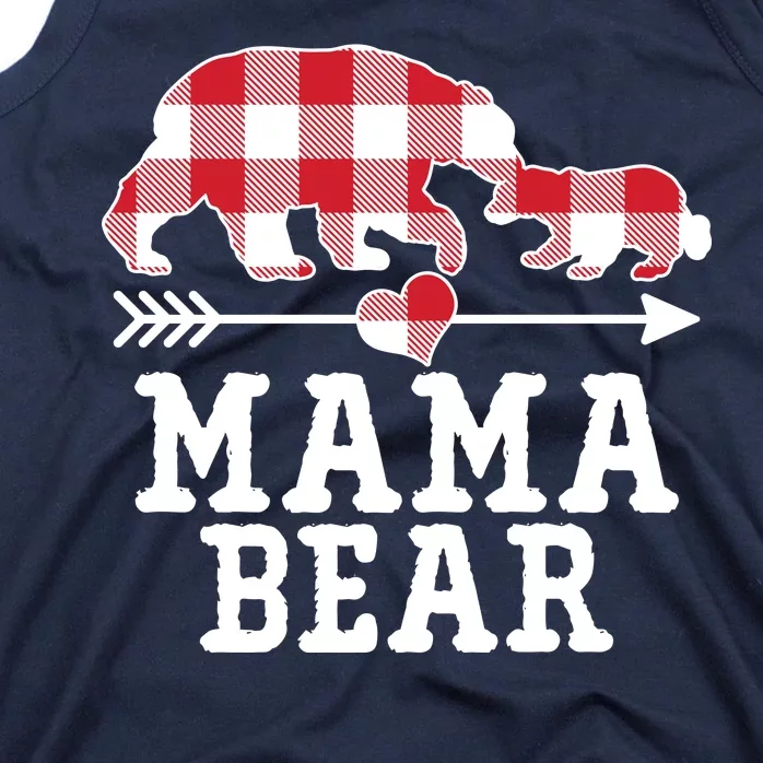 Buffalo Plaid Mama Bear Tank Top