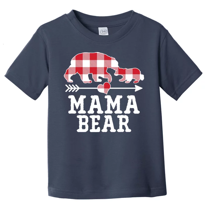 Buffalo Plaid Mama Bear Toddler T-Shirt