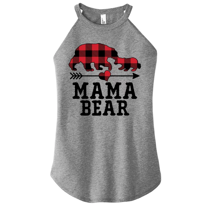 Buffalo Plaid Mama Bear Women’s Perfect Tri Rocker Tank