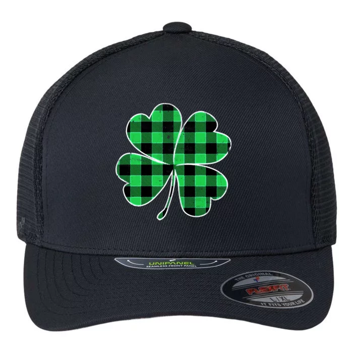 Buffalo Plaid Vintage Clover Flexfit Unipanel Trucker Cap