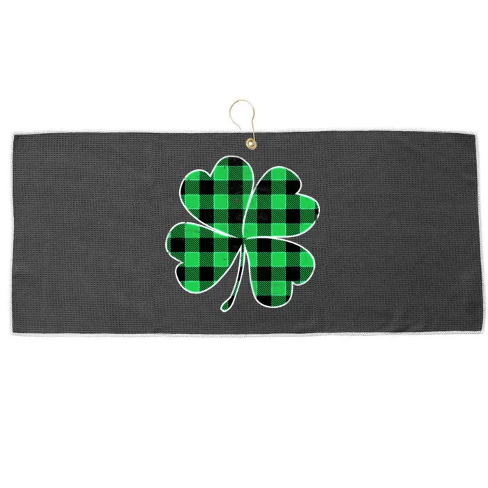 Buffalo Plaid Vintage Clover Large Microfiber Waffle Golf Towel