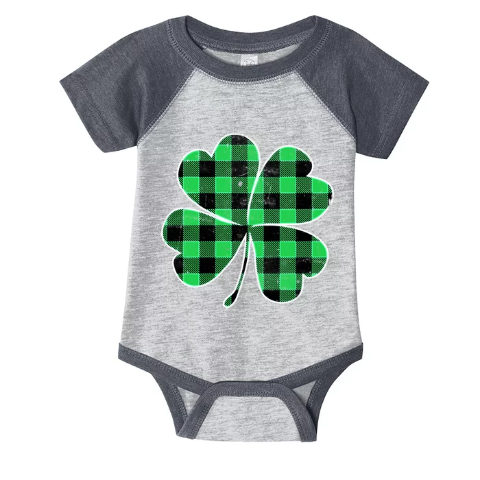 Buffalo Plaid Vintage Clover Infant Baby Jersey Bodysuit