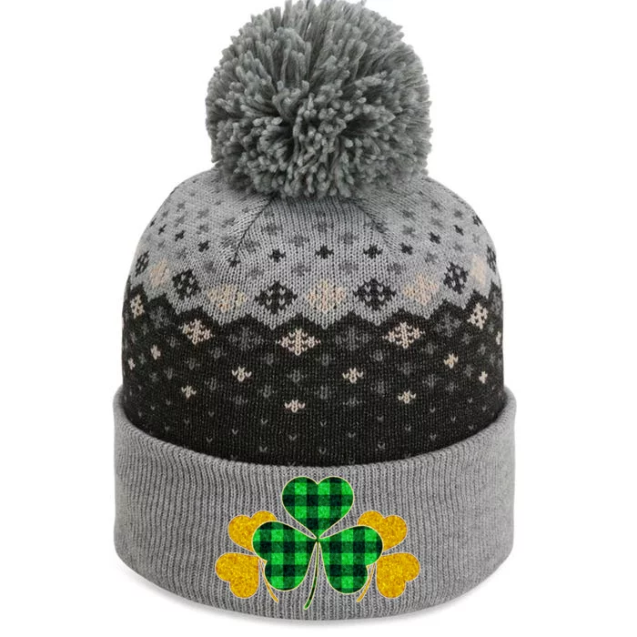 Buffalo Shamrock Plaid Irish Clovers The Baniff Cuffed Pom Beanie