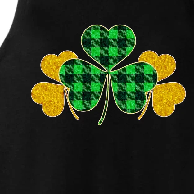 Buffalo Shamrock Plaid Irish Clovers Ladies Tri-Blend Wicking Tank