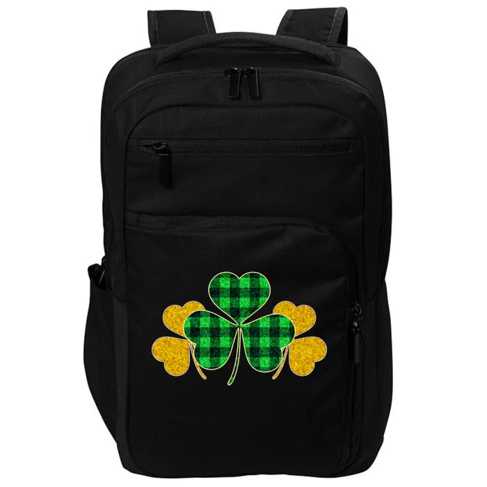 Buffalo Shamrock Plaid Irish Clovers Impact Tech Backpack