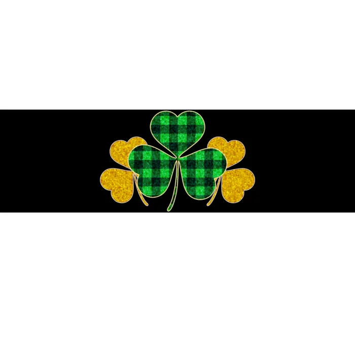 Buffalo Shamrock Plaid Irish Clovers Bumper Sticker