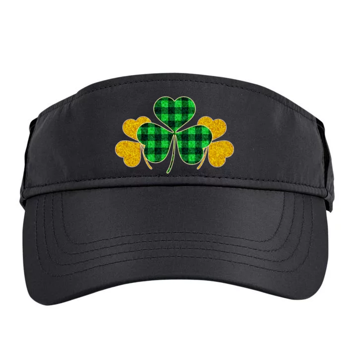 Buffalo Shamrock Plaid Irish Clovers Adult Drive Performance Visor