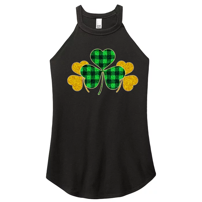 Buffalo Shamrock Plaid Irish Clovers Women’s Perfect Tri Rocker Tank