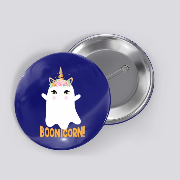 Boonicorn Unicorn Ghost Halloween Funny For Unicorn Lover Great Gift Button