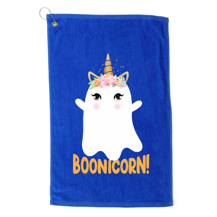 Boonicorn Unicorn Ghost Halloween Funny For Unicorn Lover Great Gift Platinum Collection Golf Towel