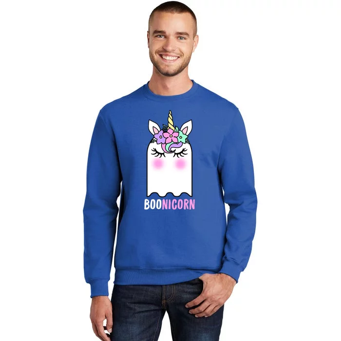 Boonicorn Unicorn Ghost Easy Halloween Costume Gift Tall Sweatshirt