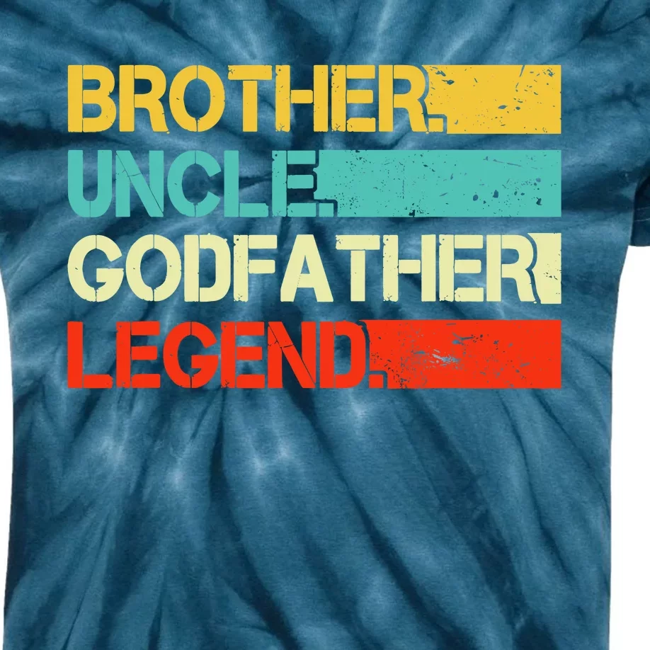 Brother Uncle Godfather Legend Best Funny Uncle Gift Kids Tie-Dye T-Shirt