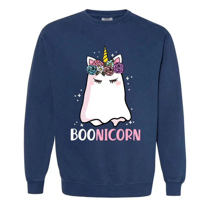 Boonicorn Unicorn Ghost Unicorn Halloween Costume Great Gift Garment-Dyed Sweatshirt