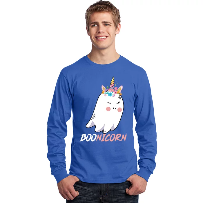 Boonicorn Unicorn Ghost Halloween Gift Cool Gift Long Sleeve Shirt