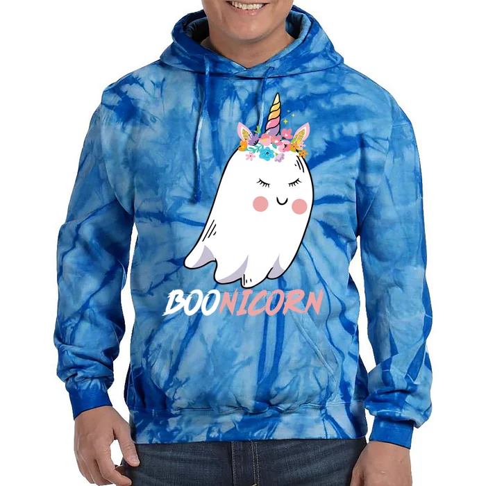 Boonicorn Unicorn Ghost Halloween Gift Cool Gift Tie Dye Hoodie