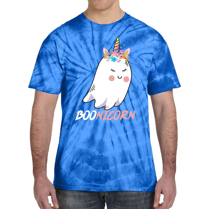 Boonicorn Unicorn Ghost Halloween Gift Cool Gift Tie-Dye T-Shirt