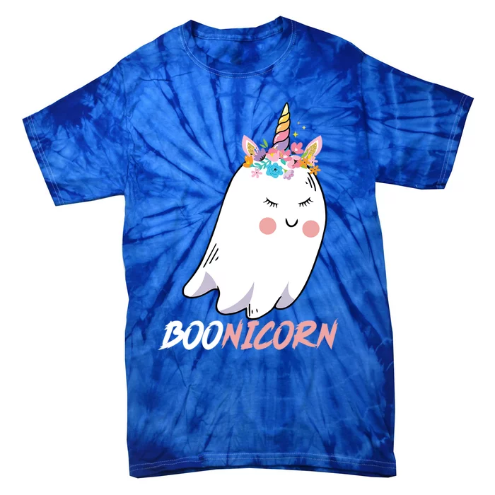 Boonicorn Unicorn Ghost Halloween Gift Cool Gift Tie-Dye T-Shirt