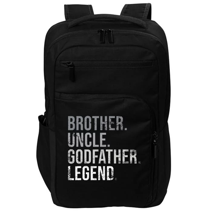 Brother Uncle Godfather Legend Best Funny Uncle Impact Tech Backpack