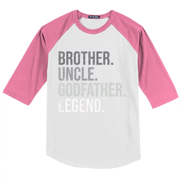 Brother Uncle Godfather Legend Fun Best Funny Uncle Kids Colorblock Raglan Jersey