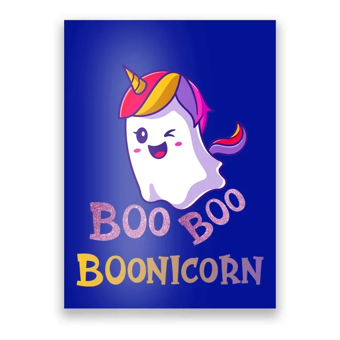 Boonicorn Unicorn Ghost Funny Halloween Thanksgiving Meaningful Gift Poster