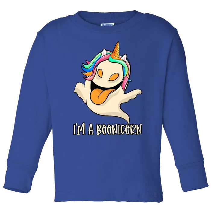 Boonicorn Unicorn Ghost Im A Boonicorn Halloween Cute Meaningful Gift Toddler Long Sleeve Shirt