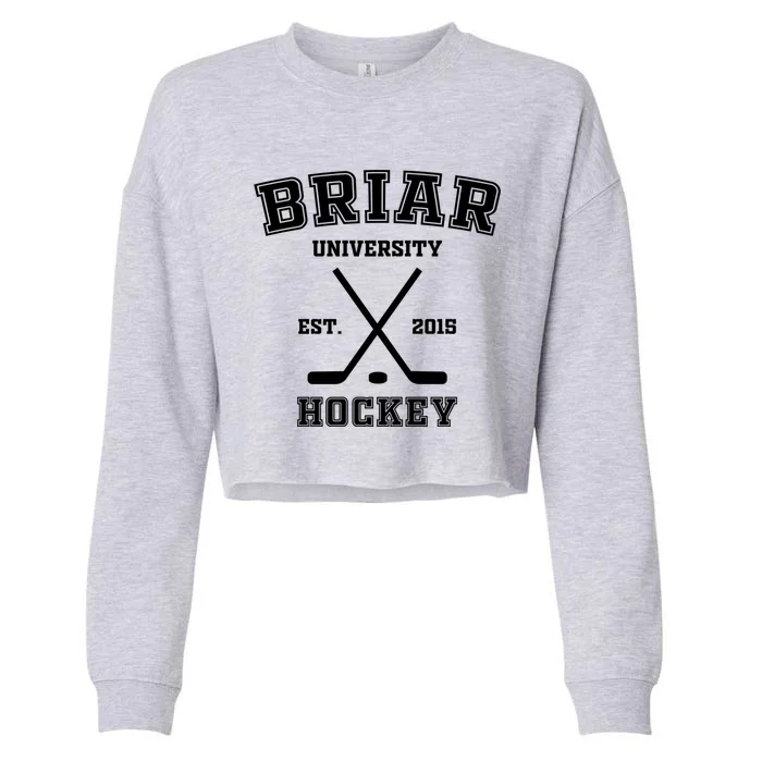 Briar University Hockey Off Campus Gift Cropped Pullover Crew