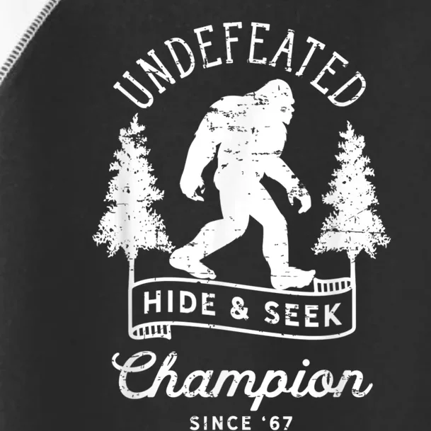 Bigfoot Undefeated Hide And Seek Champion Distressed Toddler Fine Jersey T-Shirt