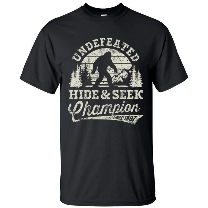 Bigfoot Undefeated Hide And Seek Champion Vintage Tall T-Shirt