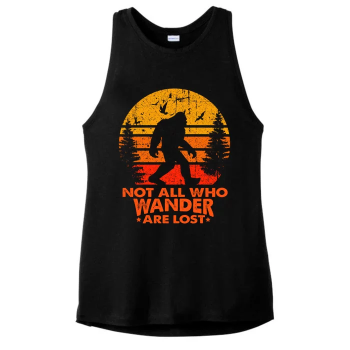 Bigfoot Undefeated Hide And Seek Champion Distressed Sunset Ladies Tri-Blend Wicking Tank