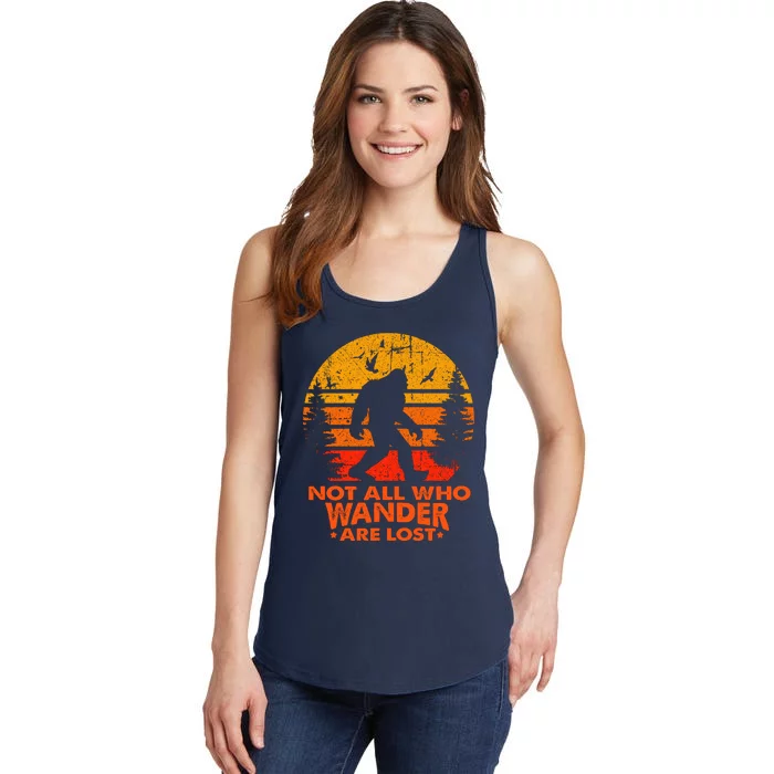 Bigfoot Undefeated Hide And Seek Champion Distressed Sunset Ladies Essential Tank