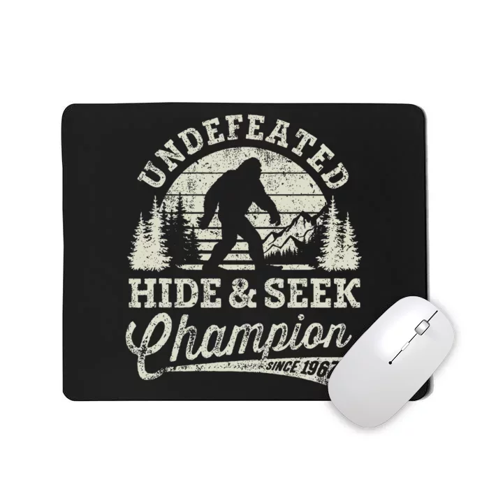 Bigfoot Undefeated Hide And Seek Champion Vintage Mousepad