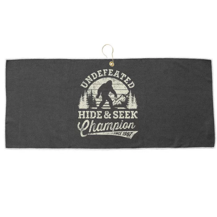 Bigfoot Undefeated Hide And Seek Champion Vintage Large Microfiber Waffle Golf Towel