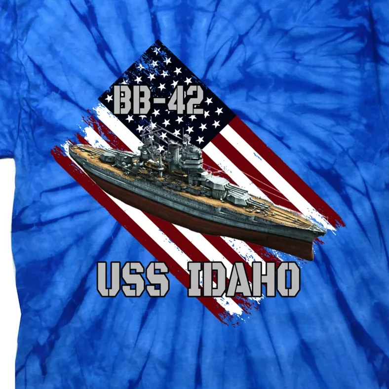 Battleship Uss Idaho Bbgift42 And Combat Warship Veterans Day Cute Gift Tie-Dye T-Shirt