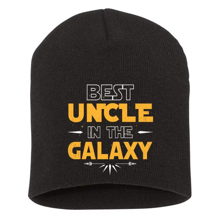 Best Uncle In The Galaxy Funny Parody Short Acrylic Beanie