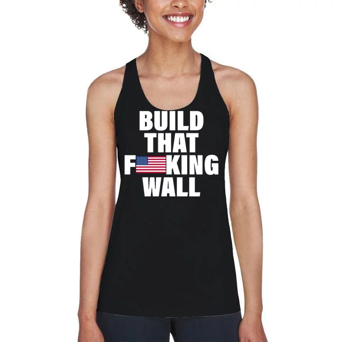 Build That F*cking Wall Women's Racerback Tank