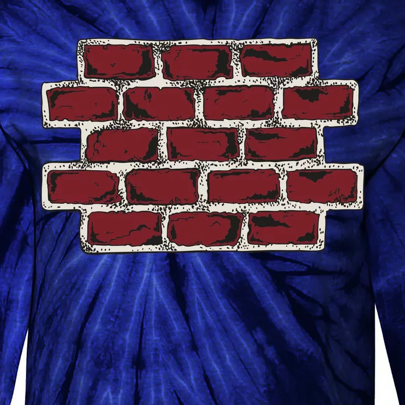 Build The Brick Wall Trump Tie-Dye Long Sleeve Shirt