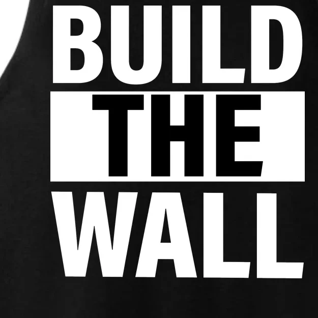 Build The Wall Box Logo Ladies Tri-Blend Wicking Tank