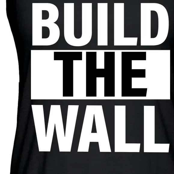 Build The Wall Box Logo Ladies Essential Flowy Tank