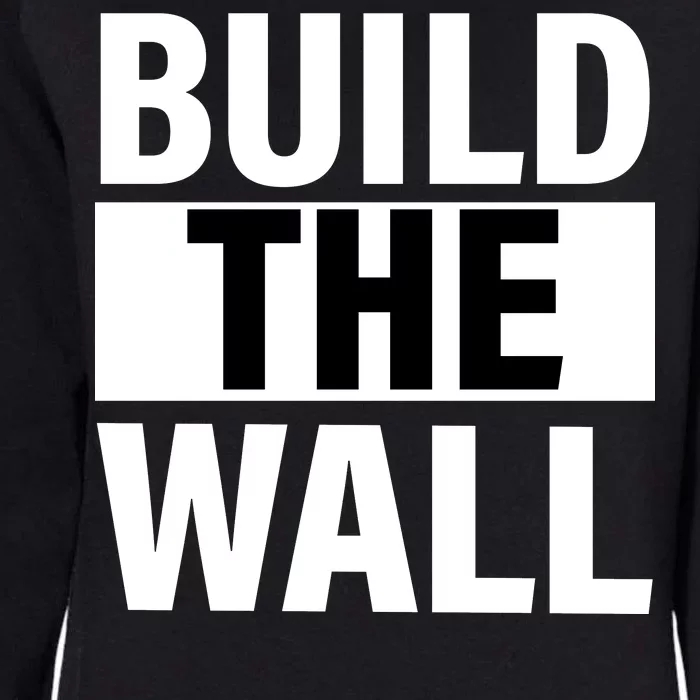 Build The Wall Box Logo Womens California Wash Sweatshirt