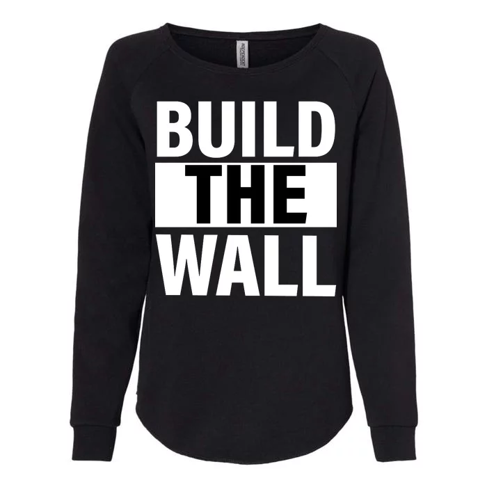 Build The Wall Box Logo Womens California Wash Sweatshirt